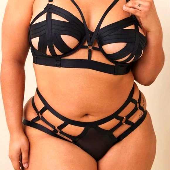 ❤️NWT VINTAGE TORRID PANTY - OVERT STRAPPY MESH HIPSTER PANTY LINGERIE - Picture 5 of 11